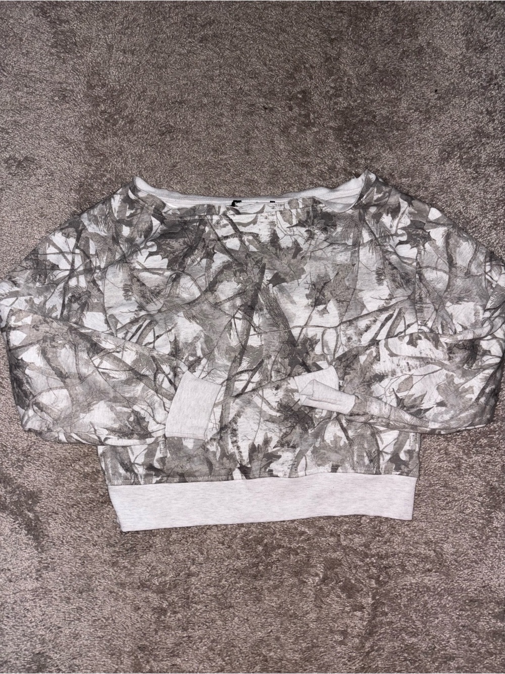 Charlotte Russe Off-the-Shoulder Sweater in Gray and White